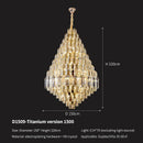 DecorBites™ Crystal Pendant Chandelier for Home, Hotel, Restaurant - Luxury Duplex Hall Light