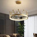 DecorBites™ Crown Crystal Chandelier Pendant Light for Bedroom and Living Room Decor