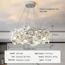 DecorBites™ Crystal LED Chandelier: Modern Nordic Style Luxury Pendant Light for Living, Bedroom, Dining Room