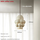 DecorBites™ Creamy Wind LED Chandelier: Nordic Wabi Sabi Dining Room Lighting for Home Decor