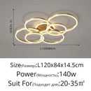 DecorBites™ LED Chandelier: Modern Living Study Bedroom Lamps, Round Rings Foyer Chandeliers Luminaire