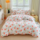 DecorBites™ Cotton Stripe Comforter Cover Set for Single Double Bed - Autumn Winter