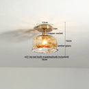 DecorBites™ Green Glass LED Ceiling Lamp for Home Living Room and Hallway Lighting