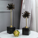 DecorBites™ Crystal Handicraft Artificial Flower Metal Figurine Home Decor Accessory