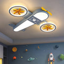 DecorBites™ Kids Airplane Ceiling Lights Remote Control Dimmable LED Chandelier
