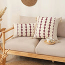DecorBites™ Boho Tassel Cushion Cover: Geometric Woven Crochet Pillowcase