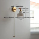 DecorBites™ Clear Glass LED Wall Lights Pull Chain Switch Modern Bedside Lamp