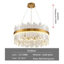 DecorBites™ Gold Crystal Ceiling Chandelier | Luxury Indoor Lighting for Living & Dining Room