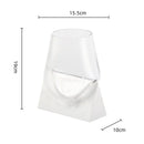 DecorBites™ Abstract Glass Vase with Marble Base for Home Decoration