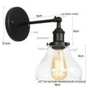 DecorBites™ Gold LED Wall Sconce Retro Bedroom Lamp | Loft Iron Decor Aisle Restaurant Home