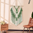 DecorBites™ Green Macrame Tassel Stick Wall Hanging for Home Decoration