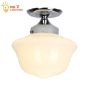 DecorBites™ Cream Glass Pendant Lights LED E27 Retro Hanging Lamp for Bedroom, Kitchen, Restaurant
