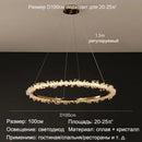 DecorBites™ Golden Crystal LED Round Chandelier for Luxury Indoor Lighting