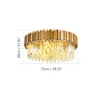 DecorBites™ Gold Black Crystal Chandeliers LED Ceiling Light for Luxe Living & Hospitality