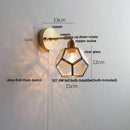 DecorBites™ Japanese Style LED Wall Light Clear Glass Pull Chain Switch Bedside Lamp