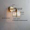 DecorBites™ Japanese Style LED Wall Light Clear Glass Pull Chain Switch Bedside Lamp