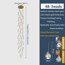 DecorBites™ Gold Crystal Raindrop Chandelier for Staircase Foyer