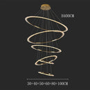 DecorBites™ Crystal Chandelier: Stair Pendant Lamp, Living Room & Interior Lighting
