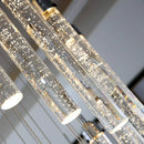 DecorBites™ Crystal Staircase Chandelier: Modern LED Living Room Lamp for Deluxe Home Decor