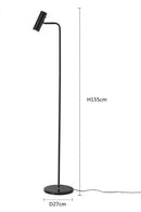 DecorBites™ Enna LED Dimmable Floor Lamp in Gold/Black/White for Minimalist Home Decor