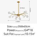 DecorBites™ LED Firefly Chandelier: Modern Nordic Ceiling Lights for Luxury Home Decor
