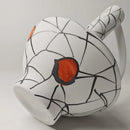 DecorBites™ Geometric Line Ceramic Vase with Fringe Decoration