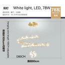 DecorBites™ Crystal Flower Gold Ceiling Chandelier: Modern Luxury Nordic Living Room Light