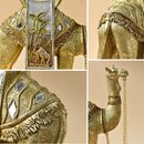 DecorBites™ Golden Camel Resin Feng Shui Sculpture for Home & Office Decor