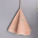 DecorBites™ Coral Velvet Hand Towel: Round Cute Style, Super Absorbent & Soft for Bath