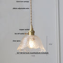 DecorBites™ Amber Glass LED Pendant Light Fixture Nordic Modern Copper Hanging Lamp