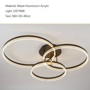 DecorBites™ Acrylic Round Ring Ceiling Light LED Chandelier Modern Minimalism for Living Room and Kitchen