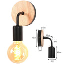DecorBites™ Industrial LED Wall Light Retro Loft Lamps E27 Iron Lampshade Sconce