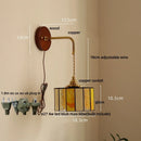 DecorBites™ Adjustable LED Wall Lamp Sconce Copper Wood Glass Stair Light