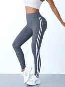 Yoga Leggings Women Striped Slim Sports Pants