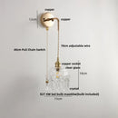 DecorBites™ LED Wall Lights Clear Glass Adjustable Bedside Lamp Nordic Modern Style
