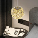 DecorBites™ Gold Metal Crystal Pendant Light for Bedroom Dining Room Aisle Corridor