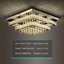 DecorBites™ Crystal LED Chandelier Silver Chrome Remote Control Light