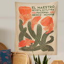 DecorBites™ Cactus Tapestry Wall Hanging Floral Hippie Bohemian Psychedelic Home Decor Print