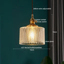 DecorBites™ Japanese Style LED Pendant Lamp Copper Glass Hanging Light Fixtures