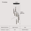 DecorBites™ Gold Crystal Stairs Chandelier Luxe LED Pendant Light Luxury Indoor Lighting