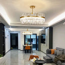 DecorBites™ Crystal Round Ceiling Chandelier: Luxe Nordic Living Room Dining Room Pendant Light