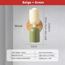 DecorBites™ Cream Zipper Wooden Wall Lamp for Bedroom Living Room Hallway Illumination
