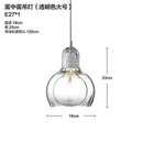 DecorBites™ Gourd Glass Pendant Lamps Clear Amber Modern Dining Room Hanging Lights