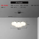 DecorBites™ Glass Ball LED Pendant Light for Home Decor, Nordic Style Chandelier for Living Room