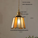 DecorBites™ Cube LED Pendant Lamp Walnut Wood Glass Hanging Lights for Restaurant and Bedroom