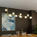 Modern glass black chandelier gold pendant light dining room