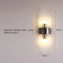 DecorBites™ Clear Crystal LED Wall Lamp Stainless Steel Sconces for Bedroom Dining Room