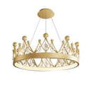 DecorBites™ Crown Crystal Chandelier Pendant Light for Bedroom and Living Room Decor