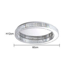 DecorBites™ Crystal Circle Ceiling Chandelier: Modern LED Indoor Lighting for Living Room, Bedroom & Study