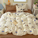 DecorBites™ Cartoon Pattern Cotton Fitted Sheet Set – Soft & Cozy Bedding for Adults & Kids